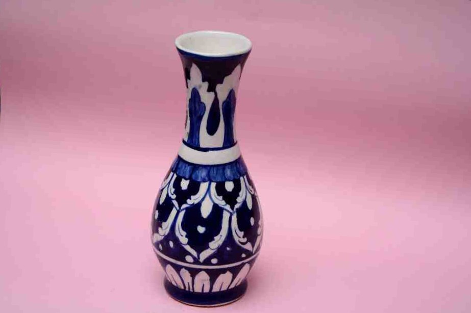 Blue Pottery Medium Flower Vase