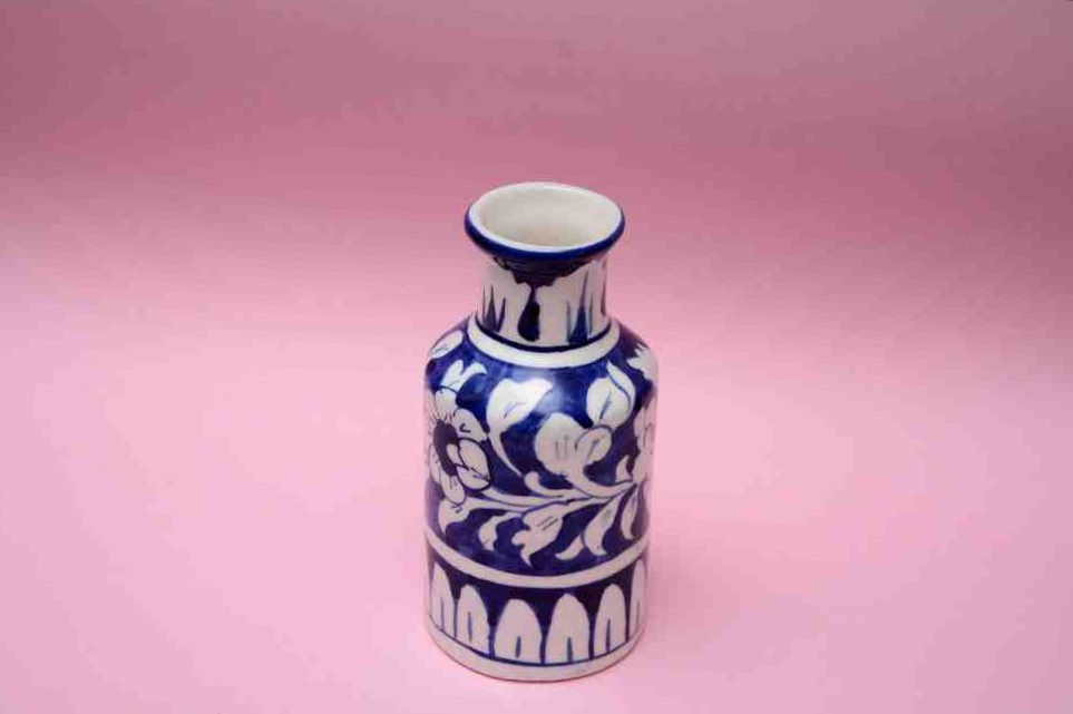 Blue Pottery Small Flower Vase