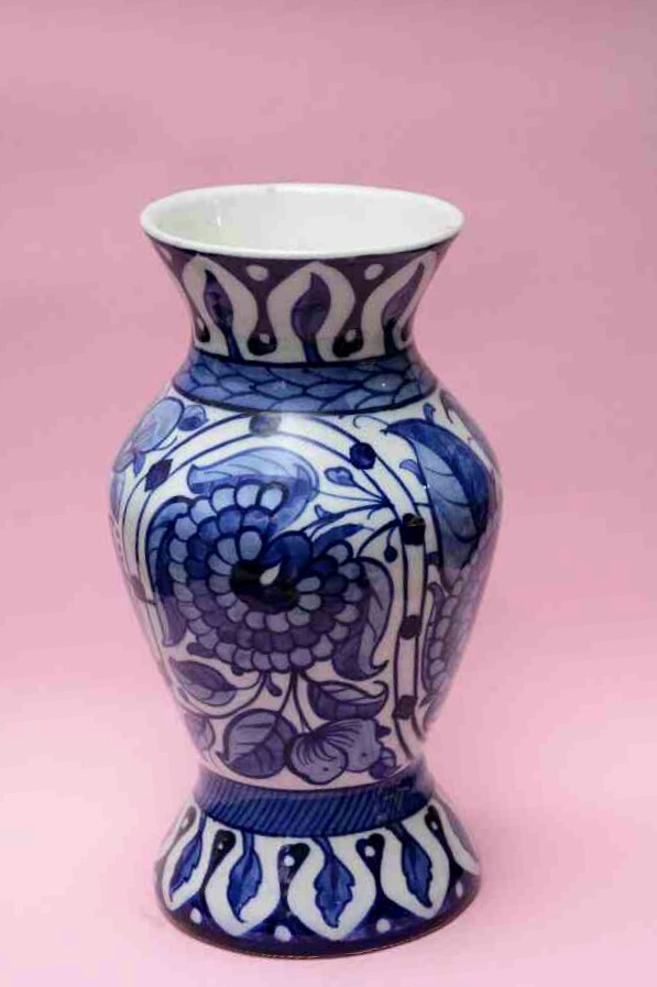 Blue Pottery Flower Vase