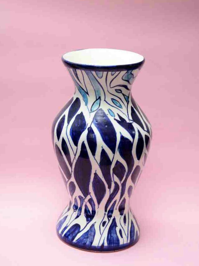 Blue Pottery Flower Vase