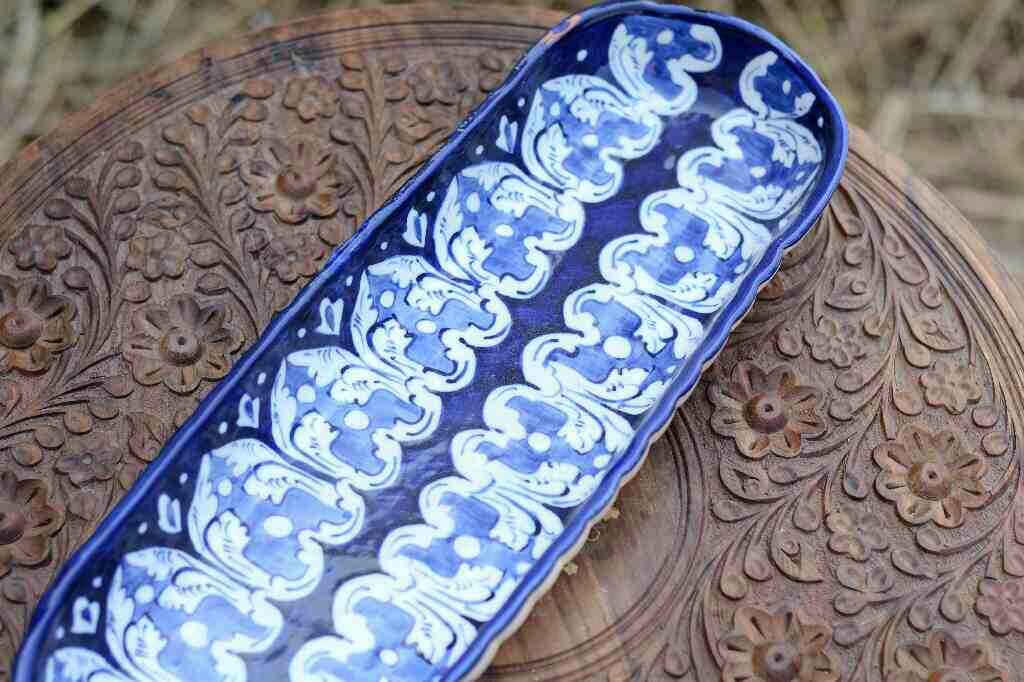 Blue Pottery kabab Dish