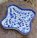 Blue Pottery Star Shape Serving Dish