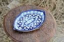 Blue Pottery Triangular Dish