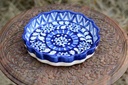 Blue Pottery Apple Dish