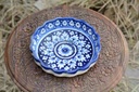 Blue Pottery Apple Dish