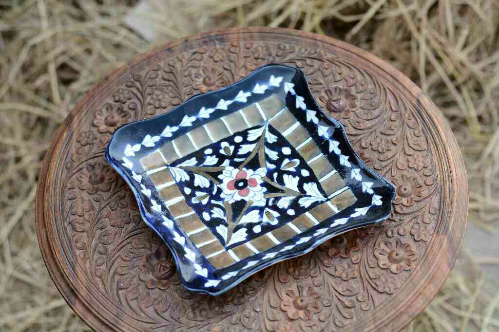 Blue Pottery Small Dish