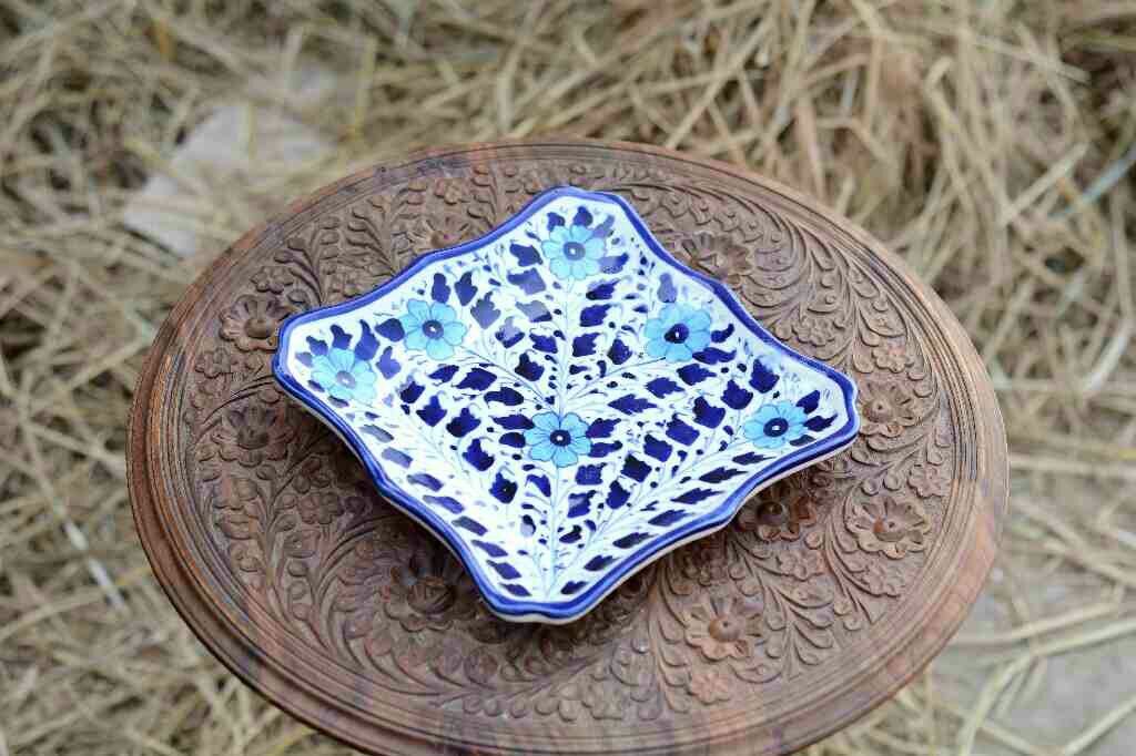 Blue Pottery Small Dish