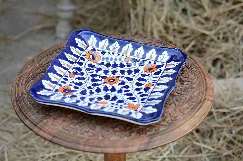Blue Pottery Medium Dish