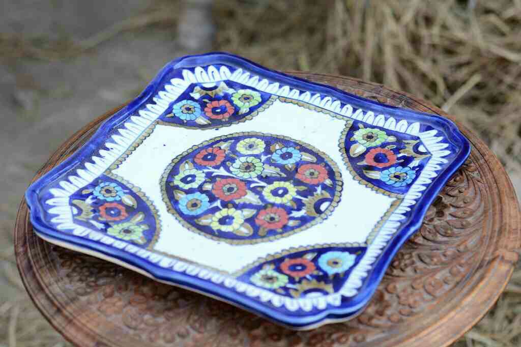 Blue Pottery Large Dish