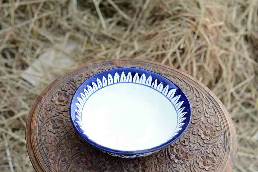 Blue Pottery Deep Soup Bowl