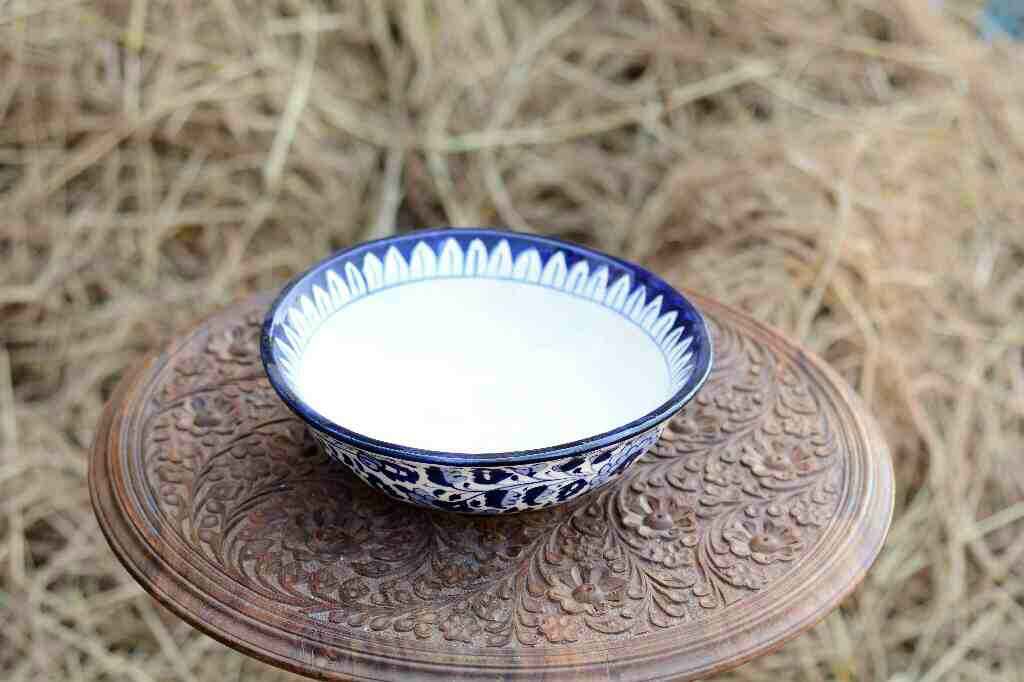 Blue Pottery Deep Soup Bowl