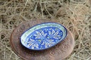 Blue Pottery Oval Shape Rice Tray