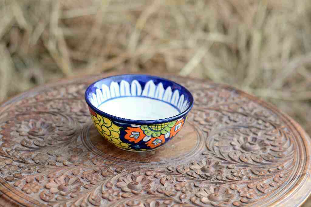 Blue Pottery Deep Bowl