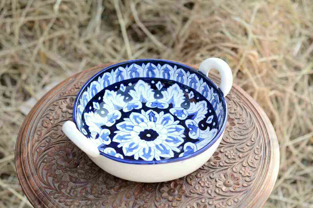 Blue Pottery Karahi