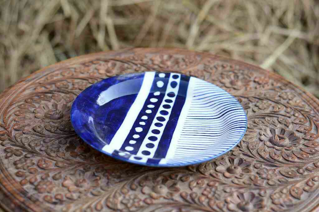 Blue Pottery Half Plate