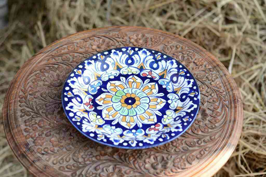 Blue Pottery Dinner Plate