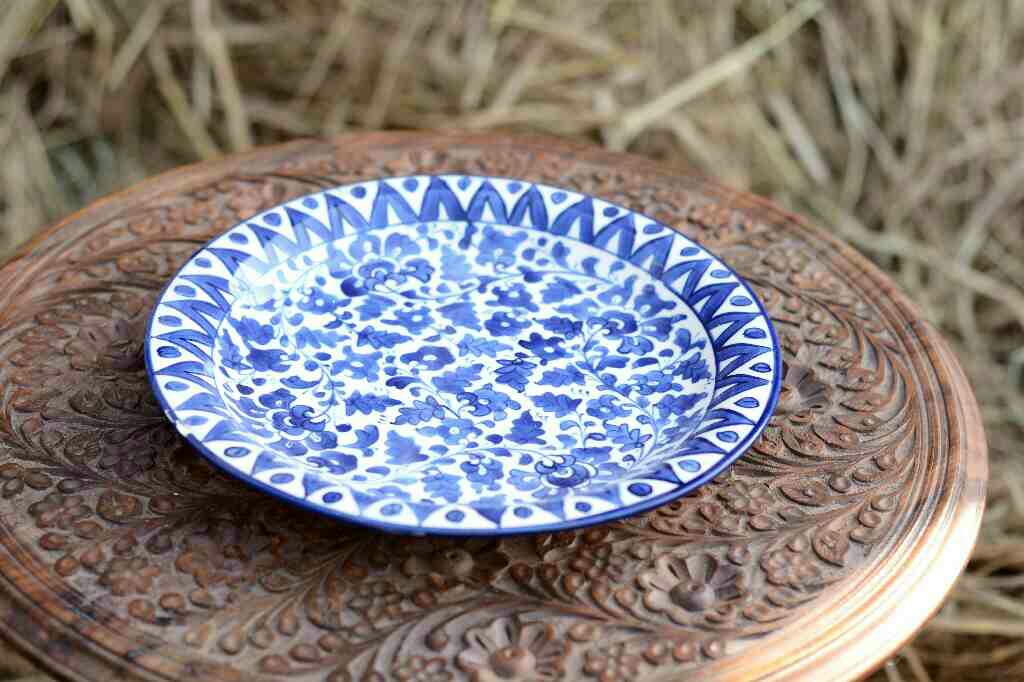Blue Pottery Dinner Plate