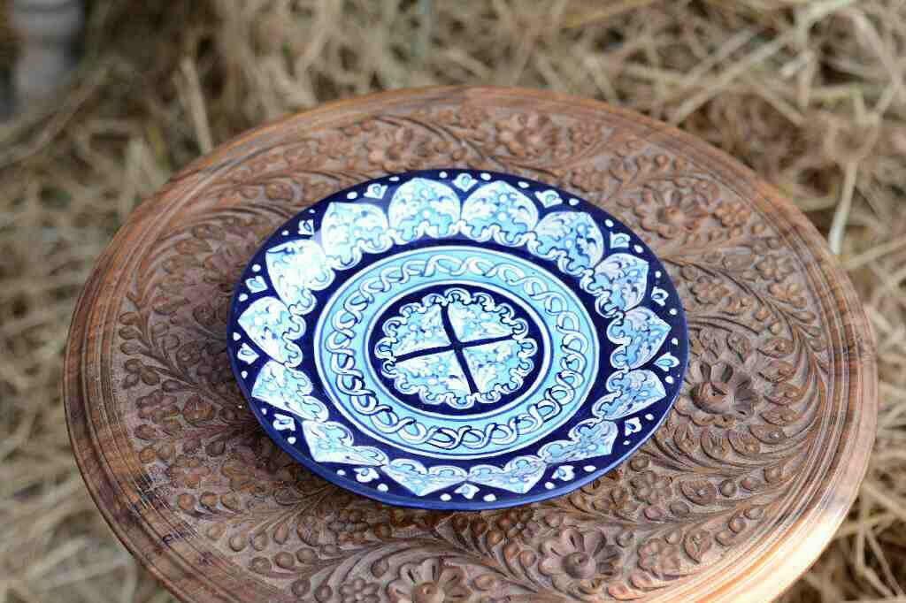 Blue Pottery Dinner Plate