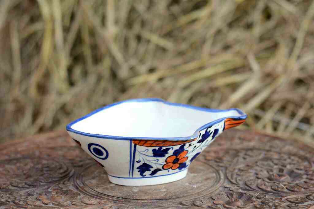 Blue Pottery Fish Design Raita Bowl