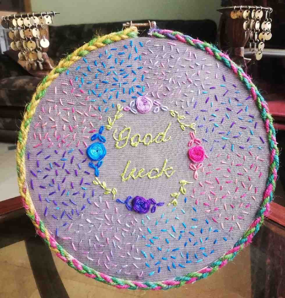 Good Luck Embraided Hoop