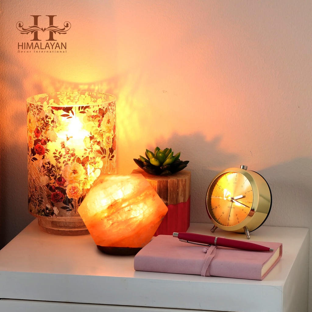 100% Pure Himalayan Diamond Shape Crystal Salt Lamp