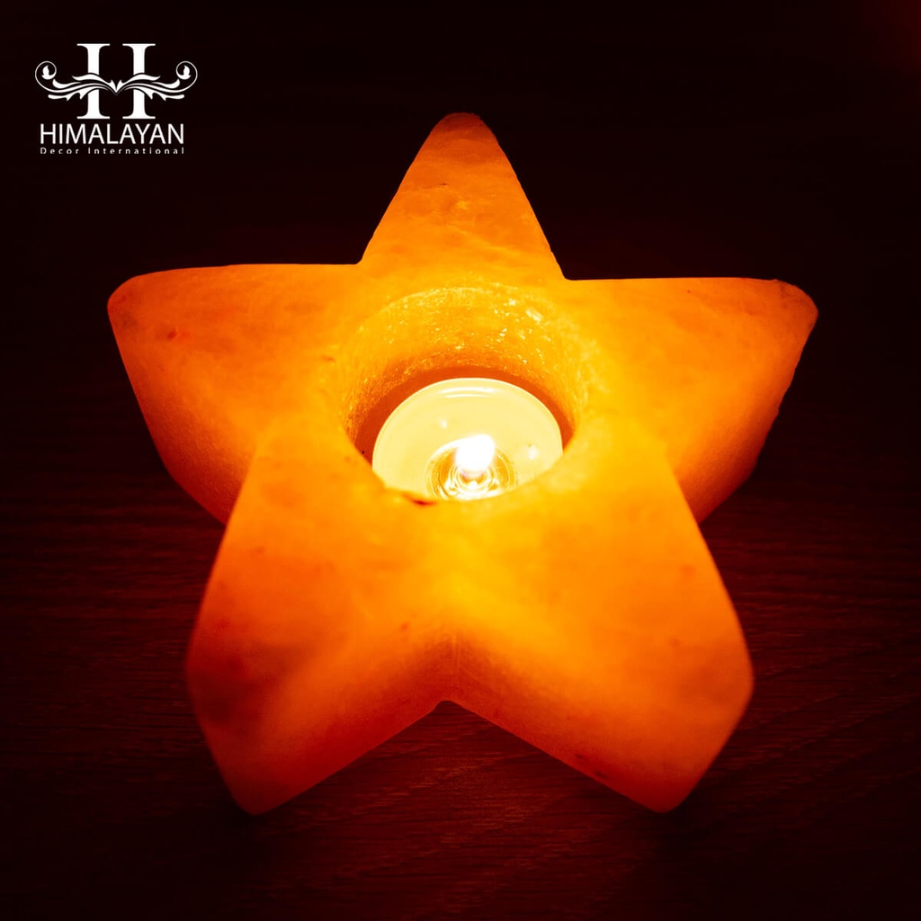 Star Shape Candle holder (Himalayan Natural Rock Salt)