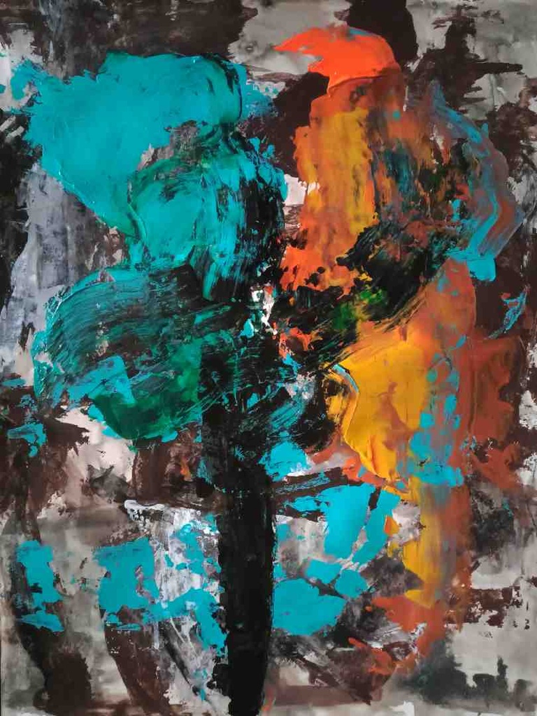 Contemporary wall art.Original painting for modern decor.