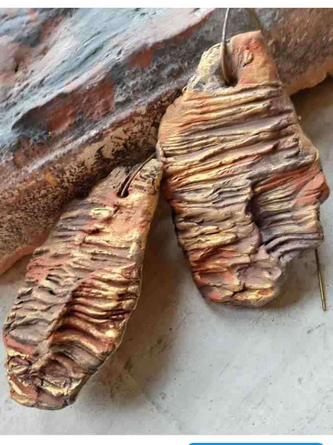 Hand sculpted earrings 