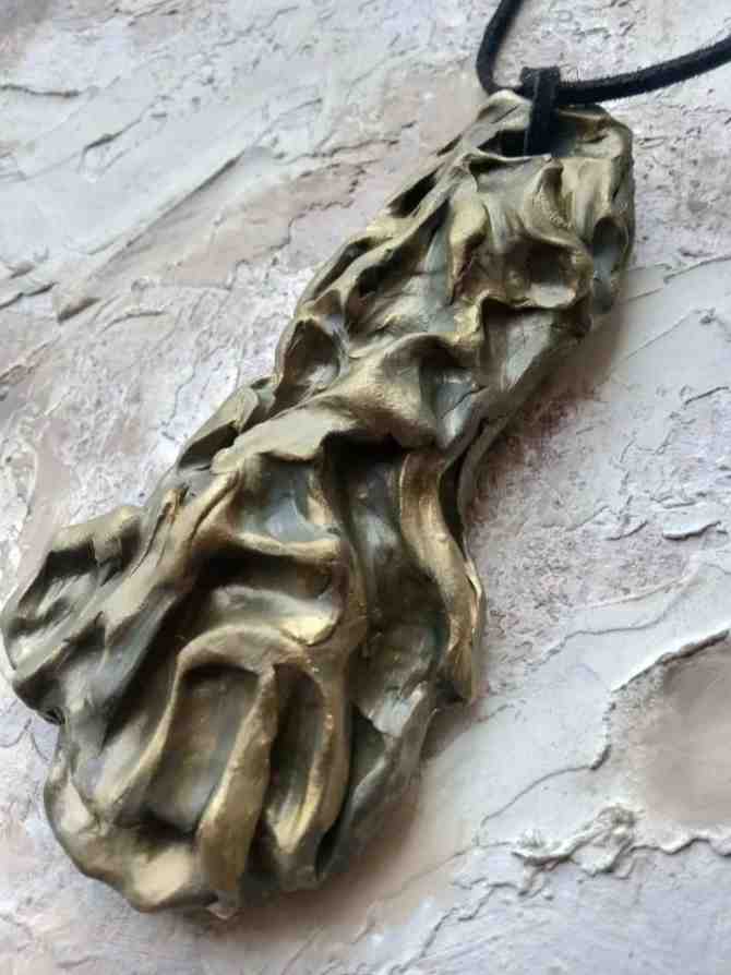 Hand sculpted pendant necklace 