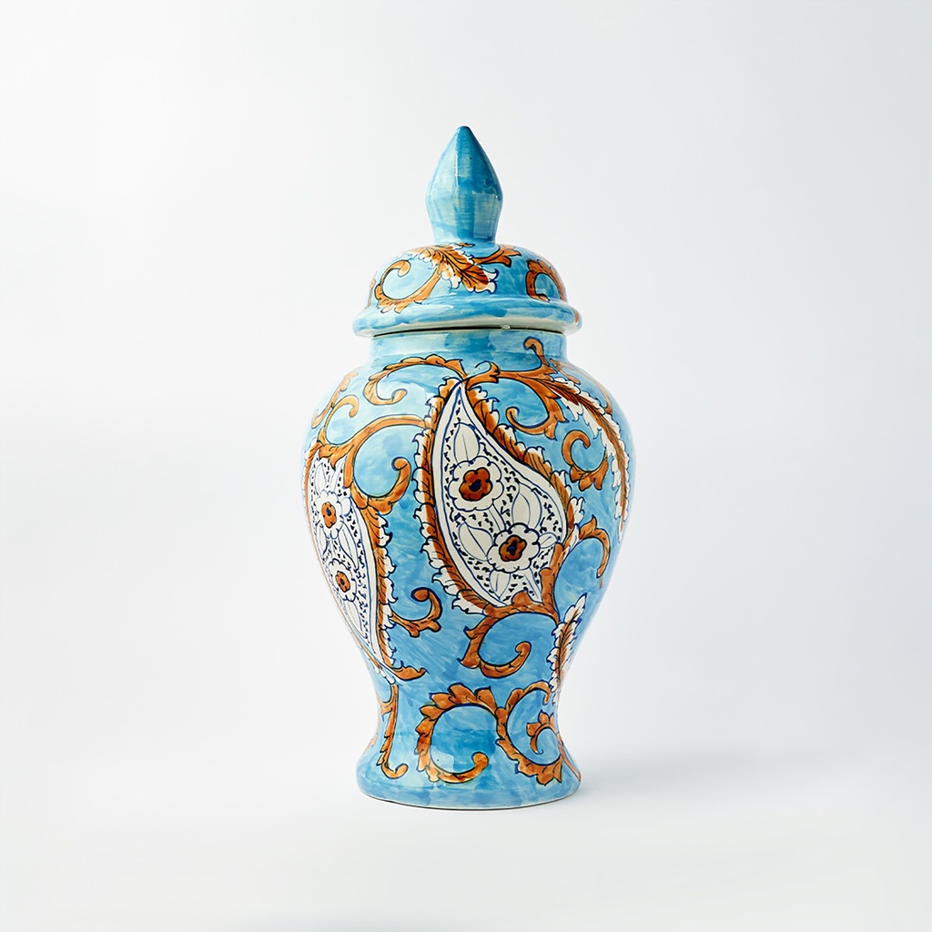 Blue Pottery Chinese Jar - III
