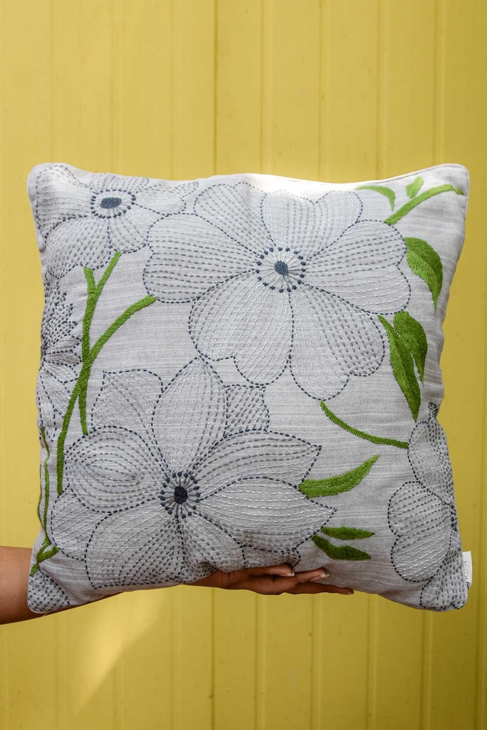 FLORAL KANTHA CUSHION
