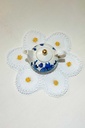 YELLOW EMBROIDERED TABLE MAT