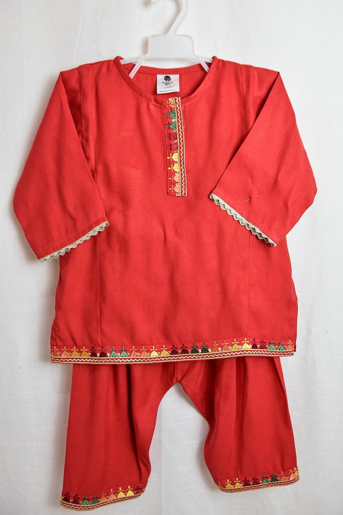 Red Embroidered Suit