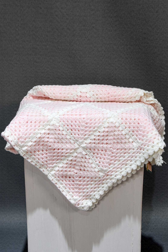 Crochet Berry Blossom Baby Blanket.