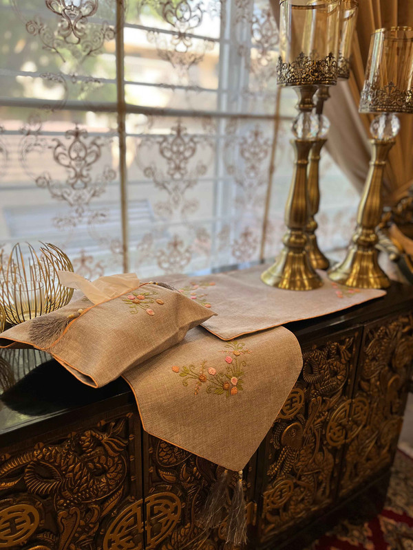 DS-20 Light Grey Jute Dining Set