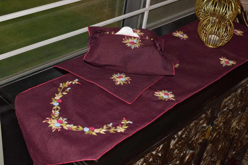 DS-32 Plum Jute Dining Set