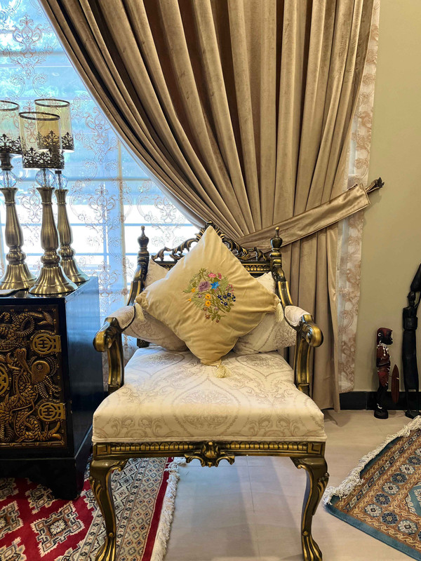 C-12 Beige Velvet Hand Embroidered Cushion Covers Set