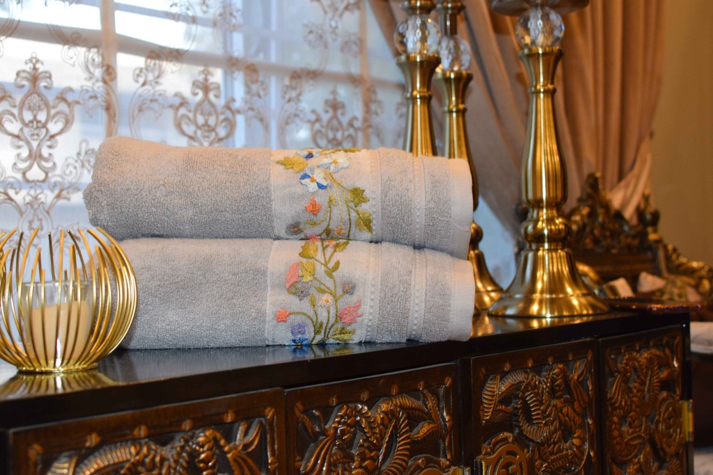 T-3 Grey Towels Set of 2 (large)