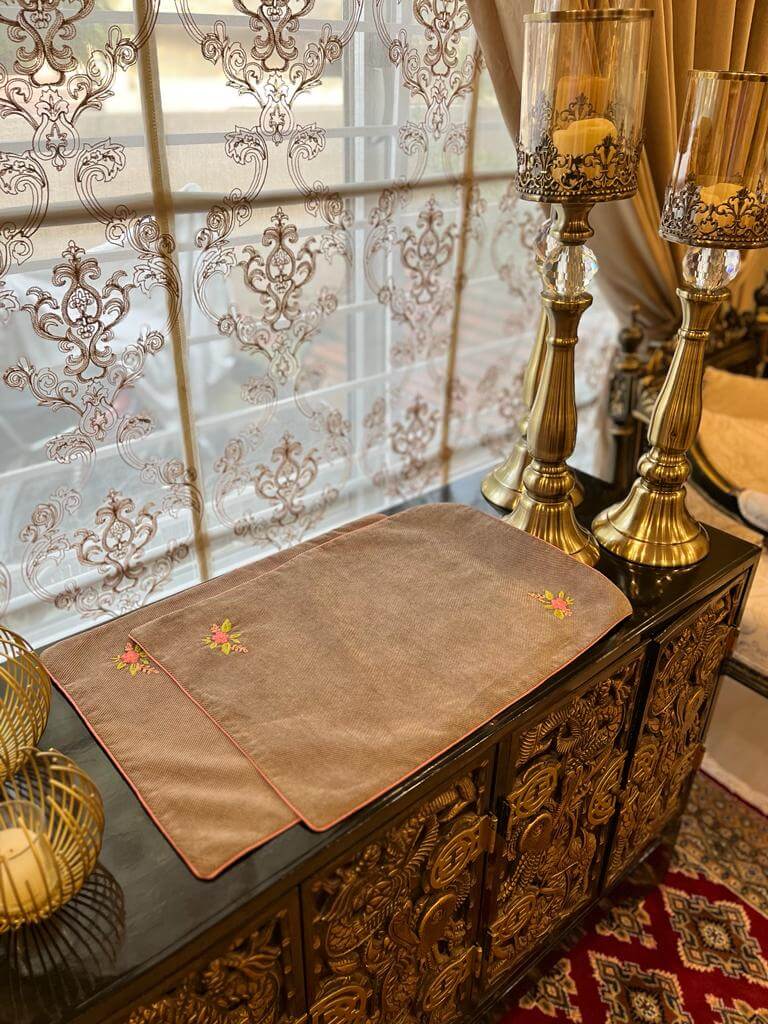 TM-20 Brown Jacquard Tray Mats