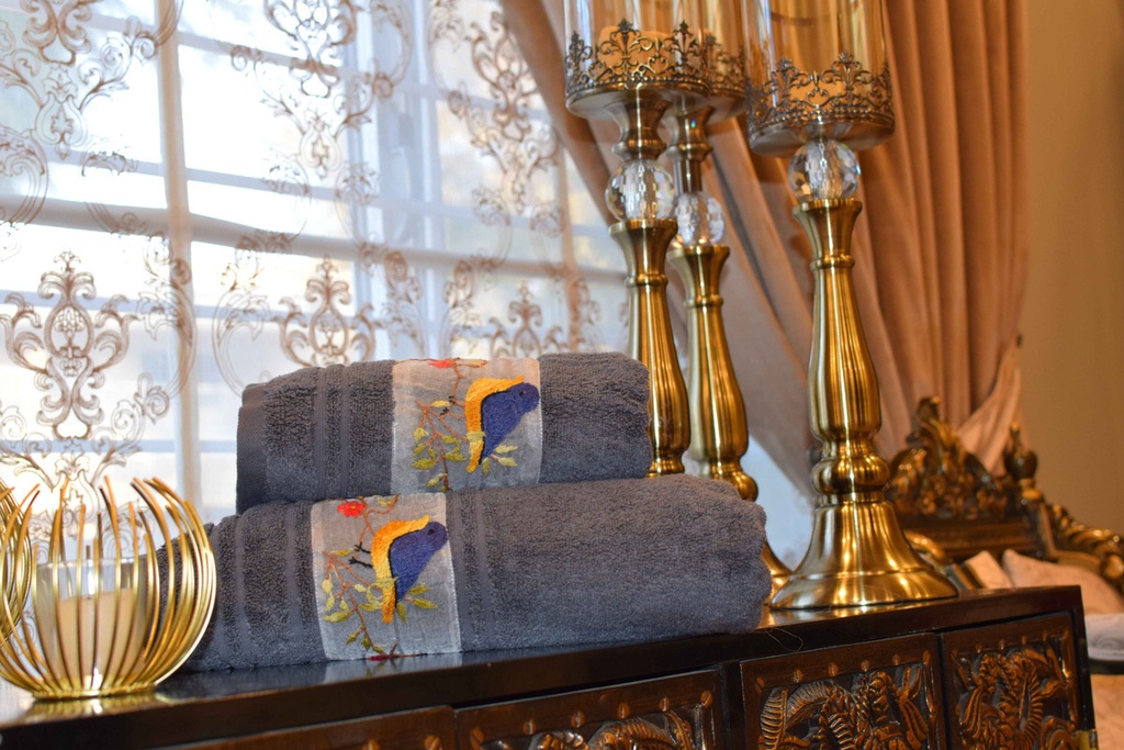 T-7 Dark Grey Towels Set of 2