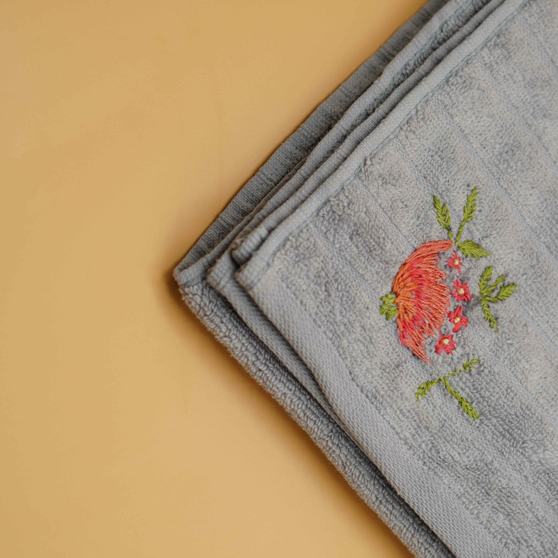 T-11 Light Grey Towels Set of 2