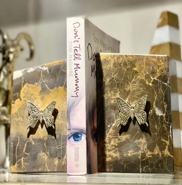 Butterfly Marble Bookends
