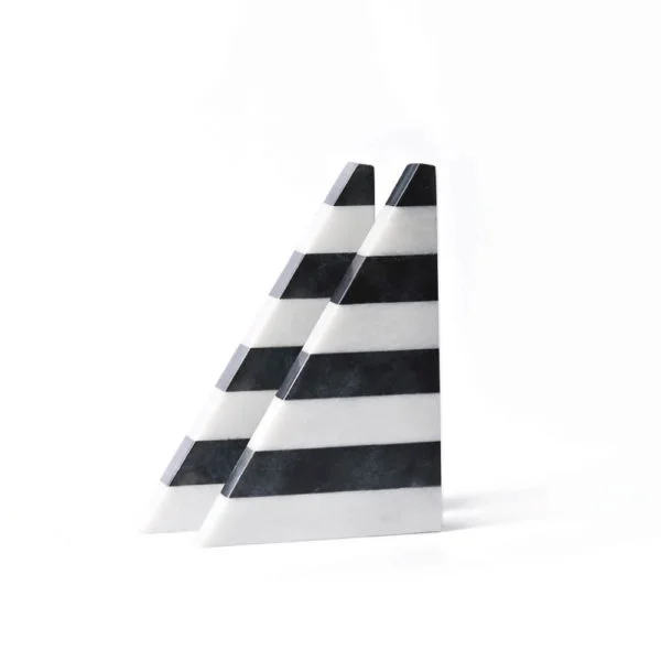 Striped Bookends – B&W