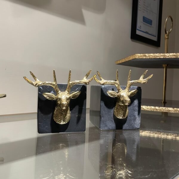 Deer Bookends – Black