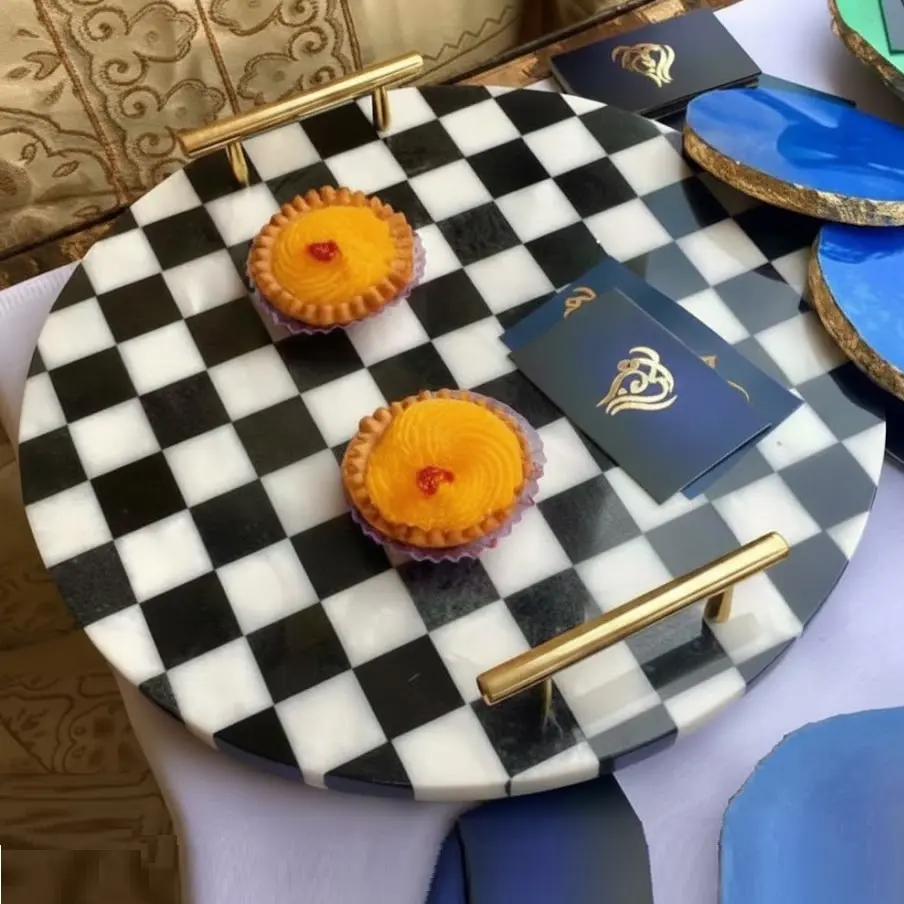 Marble Platter – Checkered
