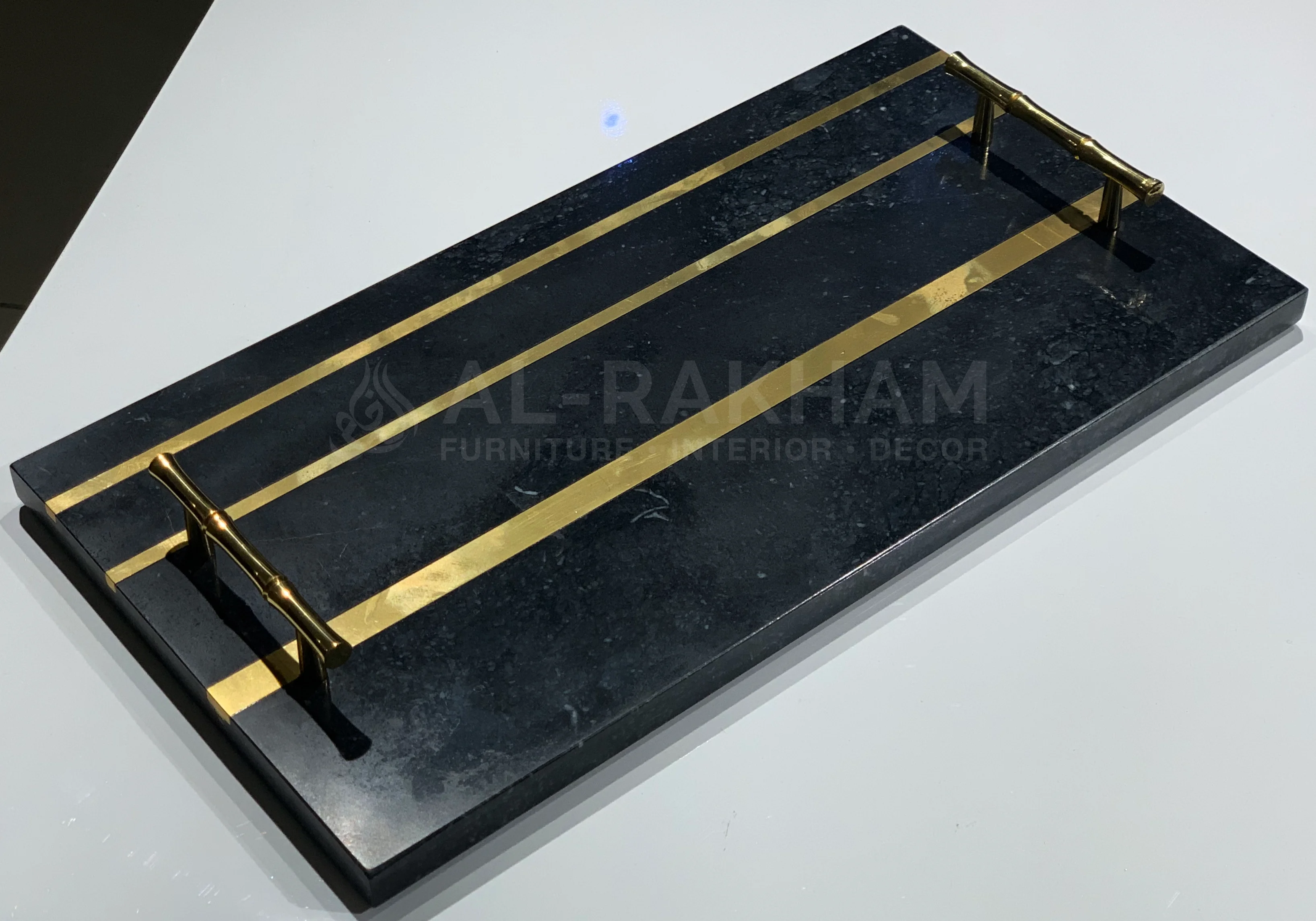 Brass Inlay Tray-Black