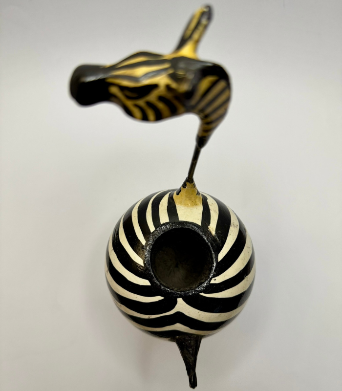 Handmade Wood & Metal Giraffe Pen Holder