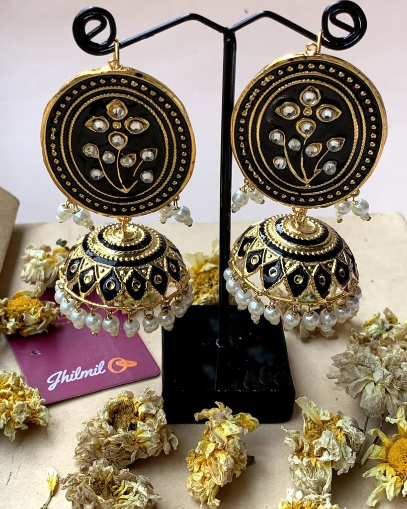 Hyderabadi Meenakari Festive Jhumki