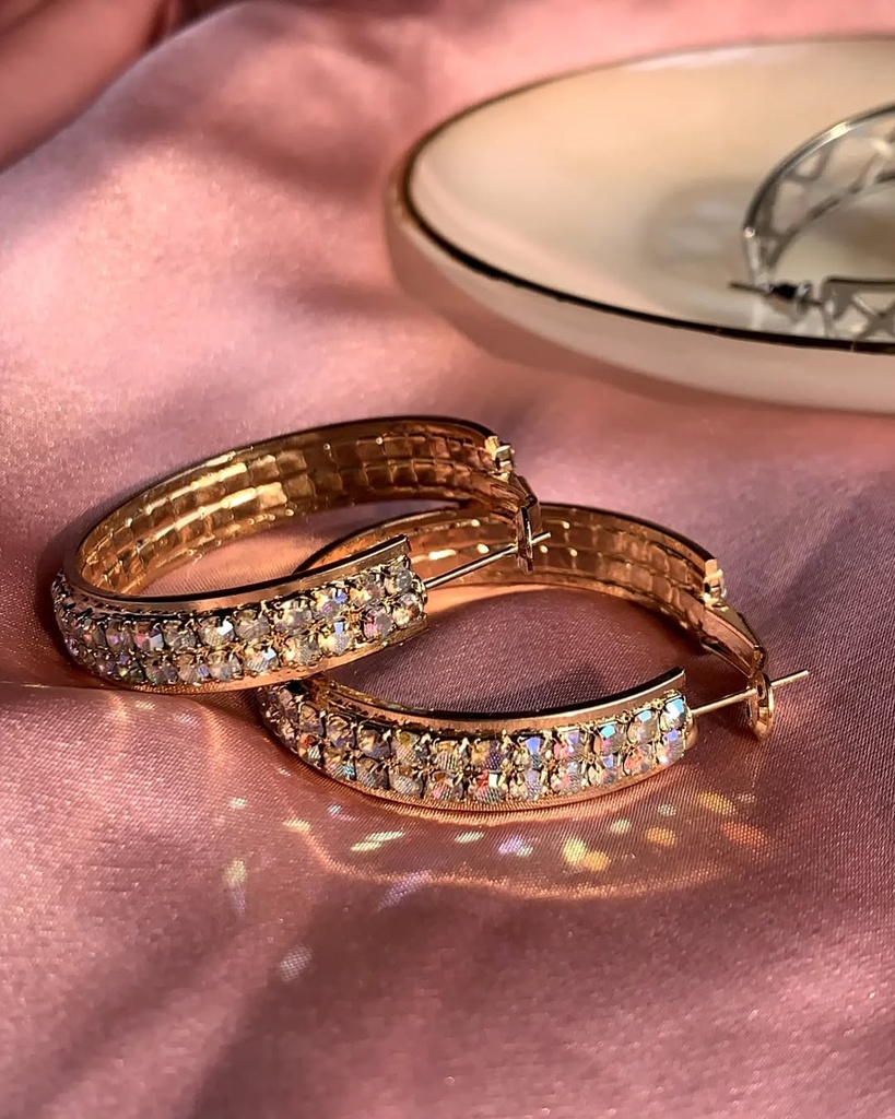 Golden Zircon Hoops