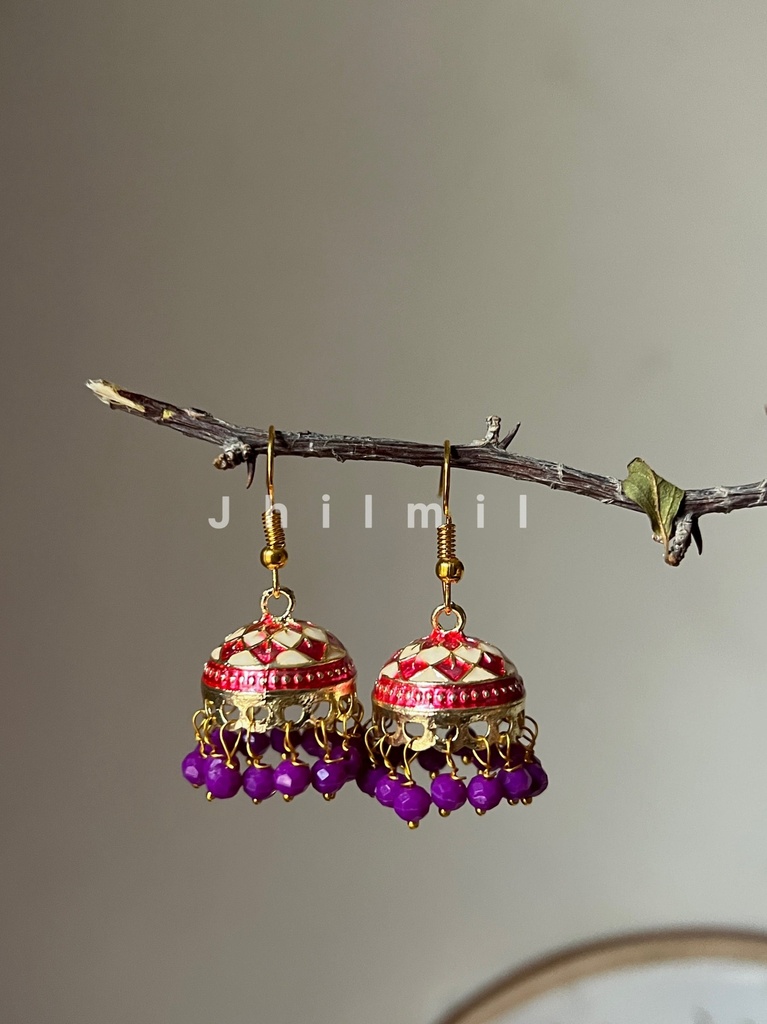 Meenakari Jhumki Design 1